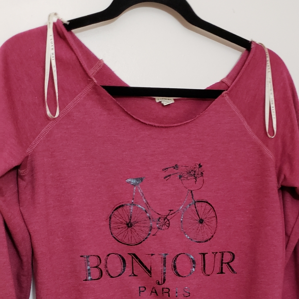 Pink. Off shoulder sweater